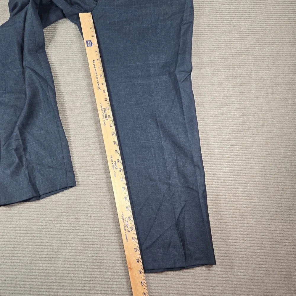 Lauren Ralph Lauren Mens 42R 38x29 Blue Windowpane‎ Check 100% Wool Suit